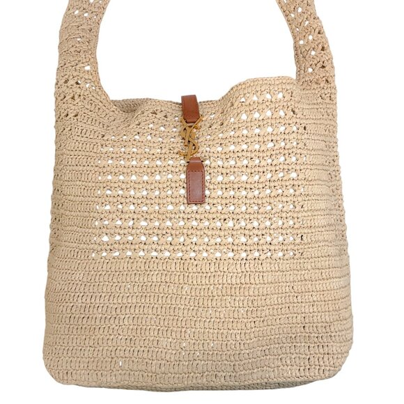 Yves Saint Laurent Le 5A7 Raffia Hobo Crossbody Bag - Picture 3 of 10